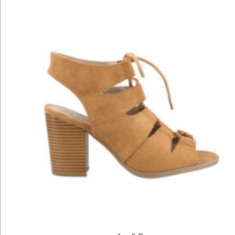 Rampage Lace up block heels